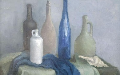 Oil painting Still life with bottles Mazur Maksym Volodymyrovych