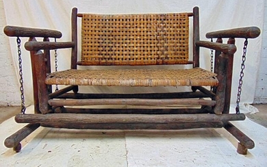 Old Hickory swinging bench, Adirondack glider, replaced