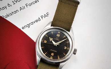 Omega. A Rare Stainless Steel Military Wristwatch, Issued for the Pakistani Air Force