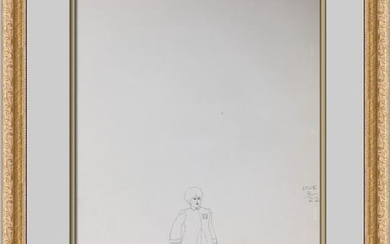 Original 1968 Beatles Paul McCartney P34 Original Animation Drawing Framed