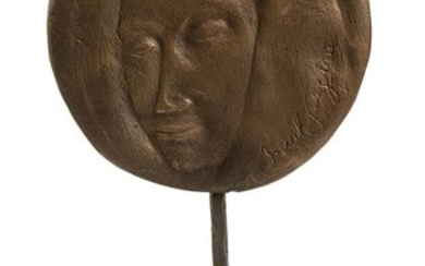 PERICLE FAZZINI (1913-1987) Woman portrait Bronze, 33 x 16 x...