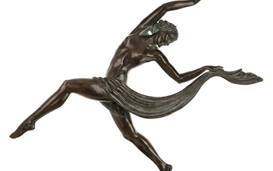 PIERRE LE FAGUAYS (1892-1962) “DANSEUSE L‘CHARPE“ A bronze proof on...