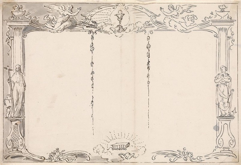 PIETRO ANTONIO NOVELLI (Venice 1729-1804 Venice) A Design for a Birth Register. Pen...