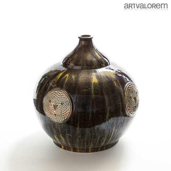 PRIMAVERA Important vase ovoïde sur talon... - Lot 155 - Art-Valorem
