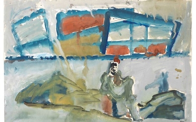 Paesaggio con figura, Mario Sironi (Sassari 1885 - Milano 1961)