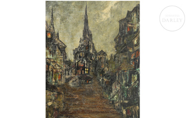 Painting (s.XX) "Cathedral" 1962