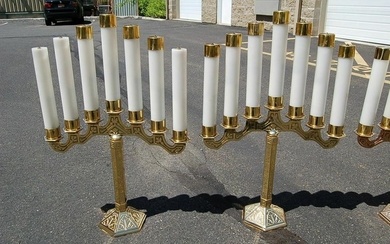 Pair of 7 Light Candelabra Candlesticks + by Excelsis