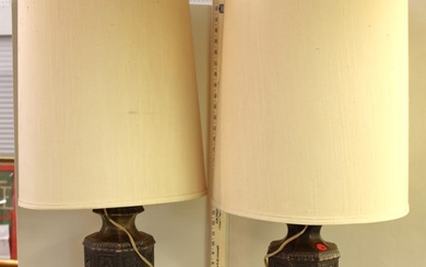 Pair of Mid Century Lamps in the chalk