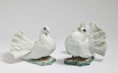 Pair of pigeons Rosenthal, Fritz Heidenreich, 1936