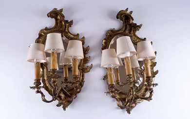 Paire de miroirs d'applique Louis XV.