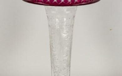 Pairpoint Trumpet Vase w/ Cut to Clear Rim