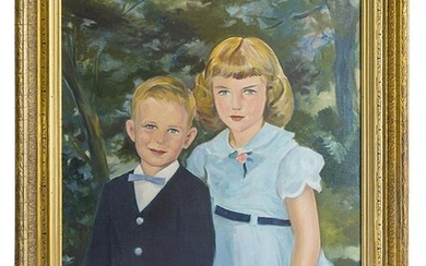 Paul Wolman Portrait Oil of Children