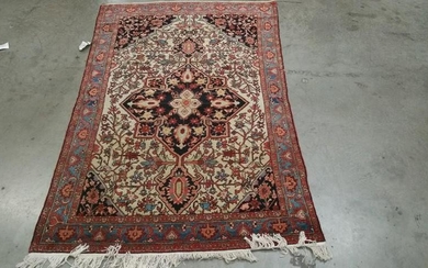 Persian Malayer Wool pile hand knotted on a cotton