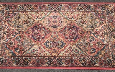 Persian Style Floral Area Rug w Diamond Medallion