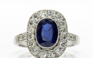 Princess Kate Sapphire & Diamonds Platinum Ring