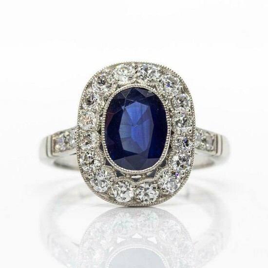 Princess Kate Sapphire & Diamonds Platinum Ring