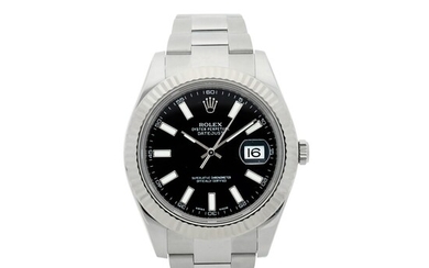 ROLEX | REFERENCE 116334 DATEJUST A STAINLESS STEEL AUTOMATIC WRISTWATCH WITH DATE AND BRACELET, CIRCA 2013