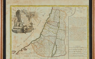 Rare Rigobert Bonne's map of Israel