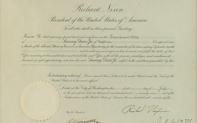 Richard Nixon Document Signed