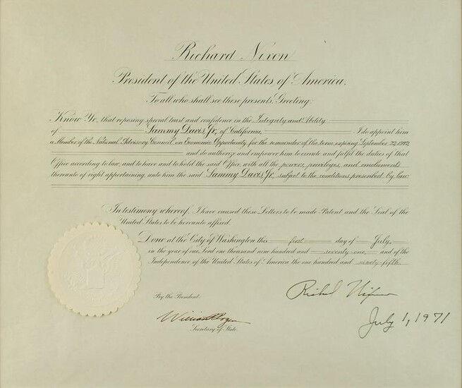 Richard Nixon Document Signed