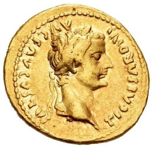 Roman Empire - Áureo, Tiberio, 14-37 d.C. Lugdunum. - Gold