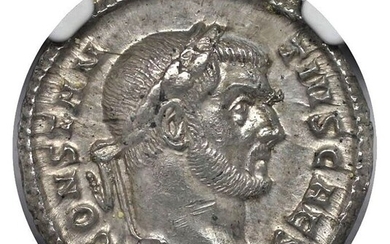 Roman Empire. Constantius I Chlorus. AR Argenteus,Rome mint