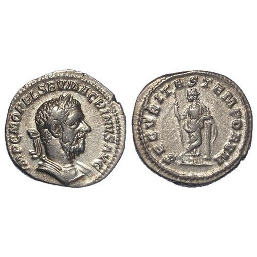 Roman Imperial, Macrinus (217-218 AD) AR Denarius, Rome mint...