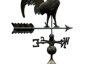 Rooster Weathervane on Stand 50"H, 25"L, 14"W