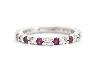 Ruby Diamond Eternity Ring