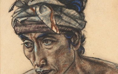 Rudolf Bonnet (1895-1978) 'The artist I Regoeg', signed and dated 'Bali 1940' lower right, pastel on paper. H. 58 cm. W. 44 cm. Literature: Roever-Bonnet, dr. H. de, Rudolf Bonnet - beauty remains, Middelburg, 2023, ill. p. 89.