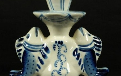 Russian Porcelain Fish Candle Holder