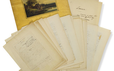 SAND, George, Aurore Lucile Dupin dite (1804-1876). Lavinia. Une vieille histoire (an old tale). Manuscrit autographe signé. Ca. 1833.