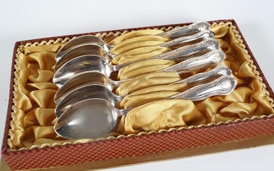 SET OF SIX SILVER SPOONS