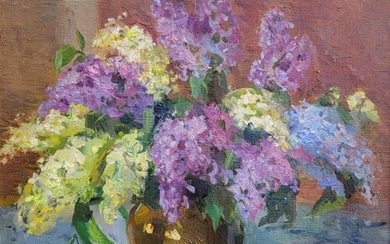 SLAVA LIVSHITS (1915-1995, Ukrainian) 'Still life with Lilac...