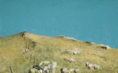 Sali Herman (1898 - 1993) - Sheep in Paddock, 1963 29.5 x 37.5 cm