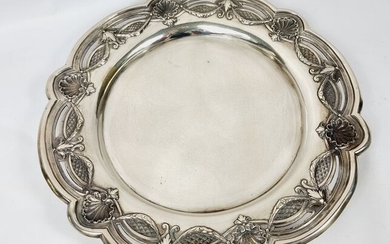 Salver, 32cm - .833 silver - Portugal - Early 20th century
