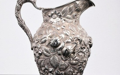 Schofield Sterling Silver Floral Hand Chased & Repousse