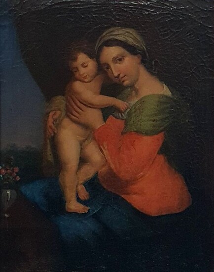 Scuola italiana del XIX secolo - Madonna con bambino