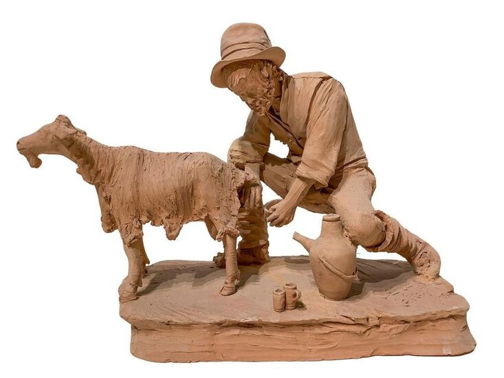 Scuto, Olindo - Man milking goat, 1977