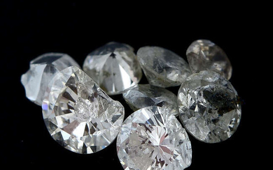Selection of brilliant cut diamonds, total weight 6.46cts.