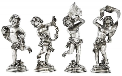 Set of Four Buccellati Sterling Silver Figures of the Four Seasons