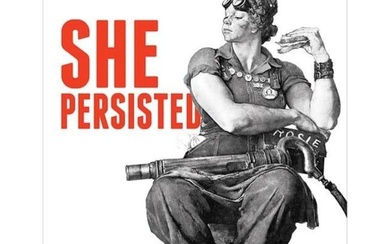 She Persisted Working Woman Metal Pub Bar Sign