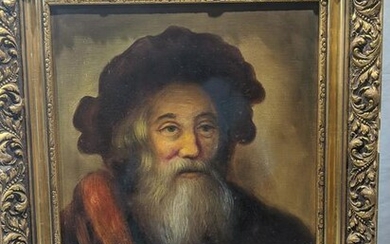 Signed Schoormans Portrait of Bearded Man Oil Painting
