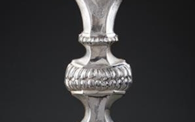 Silver-Mounted Mahogany Table Lamp, David Wider