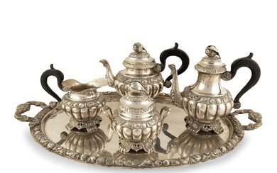 Silver tea and coffee service, Naples, 1935-1945