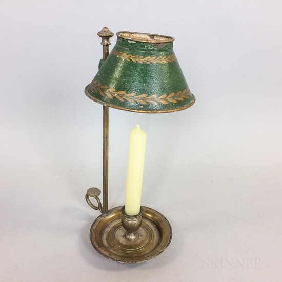 Small Louis XVI-style Tole Lamp, ht. 11 1/2 in.