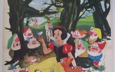 Snow White and the Seven Dwarfs (1937) Cartoon by Walt Disney Canvas poster 0.60 × 0.80 m Released 1962, Walt Disney productions /ATHOS films Gaillard Paris posters