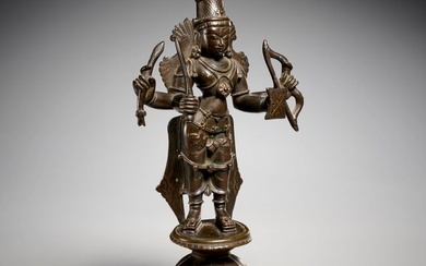 Southeast Indian bronze figure of Virabhadra