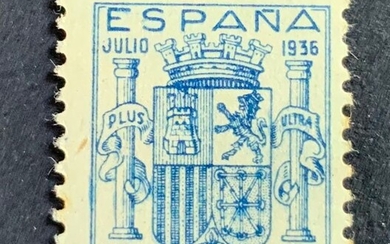 Spain 1936 - Coat of arms of Spain, Granada issue, well centred - Edifil 801