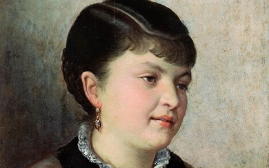 Spanish school; 19th century "Portrait of a lady. Oil on canvas.
